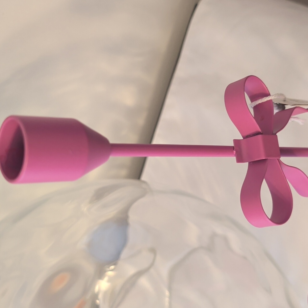 Nwt Metal Pink Metal Candle Holders - Picture 3 of 3